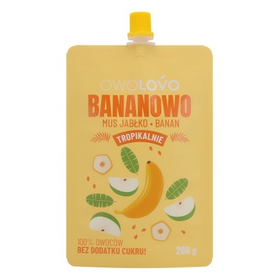 OWOLOVO Bananowo Mus jabłko banan 200 g