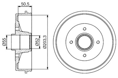 Bosch 986 477 172 барабан тормозной фото №1