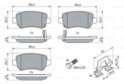 TRINKELĖS STABDŽIŲ OPEL ASTRA G 98- COMBO 01- GAL. 