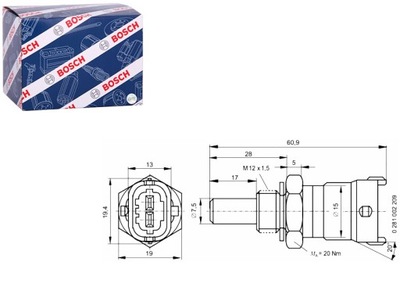 SENSOR TEMPERATURA DE LÍQUIDO REFRIGERACIÓN IVECO DAILY 3 DAILY IV DAILY  