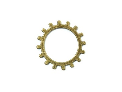 Zębatka XX 20 mm kolor starego mosiądzu - 4 szt