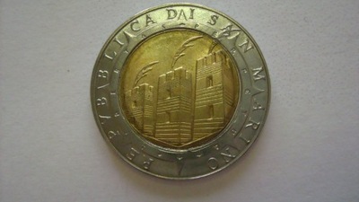 San Marino moneta 500 lirów 1992 stan 1