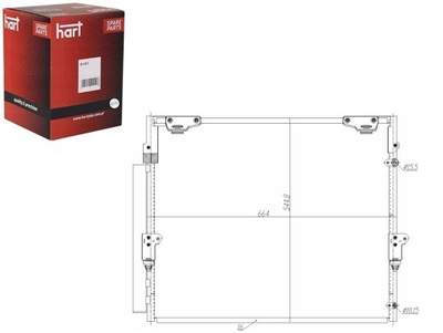 CONDENSADOR CONDENSADOR DE ACONDICIONADOR LAND CRUISER 200 08- HART  