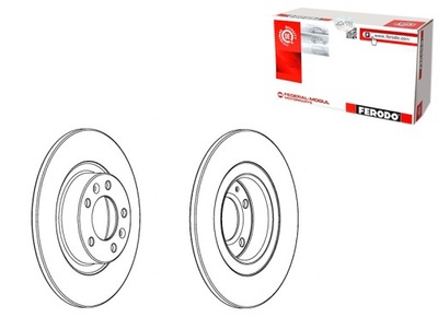 DISKAI STABDŽIŲ 2SZT. GAL. PEUGEOT 508 508 I 1.6-2.2D 11.10- FERODO 
