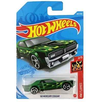 Pojazd Mattel Hot Wheels 68' Mercury Cougar zielony