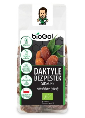 Daktyle Bez Pestek Suszone Bezglutenowe Bio 150 G - BIOGOL