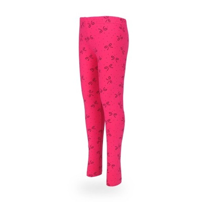 Dziewczęce legginsy, różowe, nadruk w kokardki, Tup Tup, r. 104