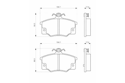 Гальмівні колодки гальмівні перед abarth ritmo alfa romeo 145 146 155 spider фото №1