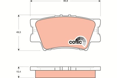 КОЛОДКИ ТОРМОЗНЫЕ - КОМПЛЕКТ COTEC GDB3426