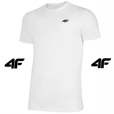 Koszulka Męska 4F T-Shirt 3XL 100% Bawełniana Biała Sportowa Oddychająca