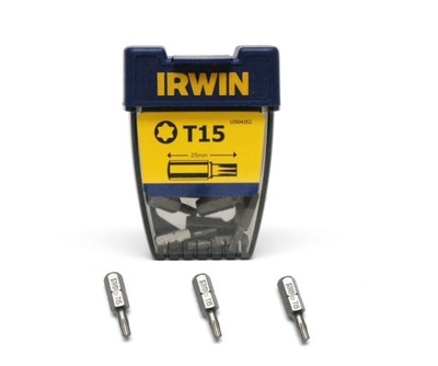 KOŃCÓWKA GROT BIT TORX T15 TX15 25mm 1/4'' IRWIN