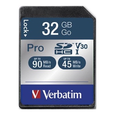 Karta pamięci SDHC Verbatim Pro U3 32GB (90/45 MB/s) Class 10 UHS1 V30