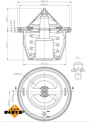 ТЕРМОСТАТ СИСТЕМЫ ОХЛАЖДЕНИЯ EASY FIT 725012