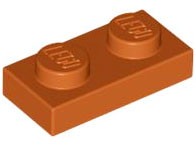 Lego 3023 plate płytka 1x2 c. pomarańczowy 1 szt N