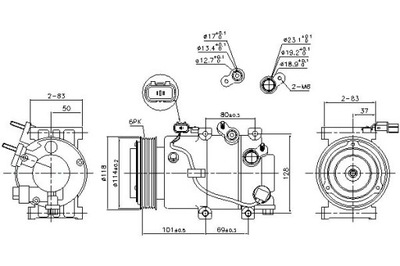Nissens 890174 компрессор, кондиционер фото №1