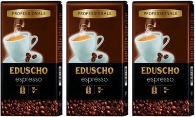 Zestaw 3x kawa ziarnista Eduscho Espresso 1kg