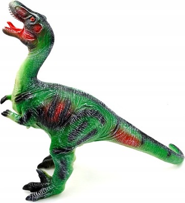 Duży gumowy dinozaur velociraptor z gumy dźwięk