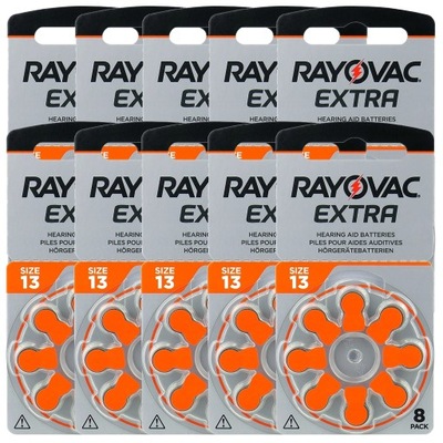 RAYOVAC EXTRA Baterie Słuchowe 13 MF PR48 ZincAir 80szt