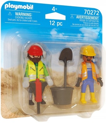 2 mini figurki EKIPA BUDOWLANA robotnicy PLAYMOBIL