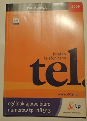 Książka telefoniczna 2009 Warszawa Klienci ind.