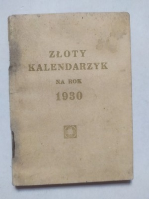 Złoty Kalendarzyk 1930 Drukarnia Lotnicza Poznań