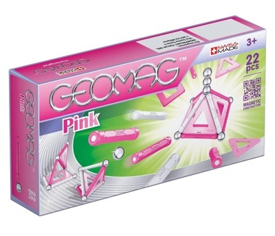 Klocki Magnetyczne Geomag Pink 22el.