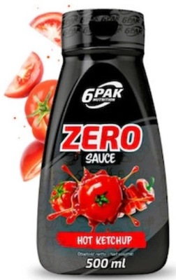 Sos 6PAK Nutrition Zero Sauce Hot Ketchup 500 ml