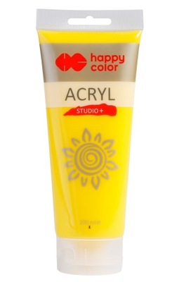 Farba akrylowa Happy Color Studio+ 200ml żółty