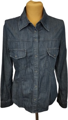 KappAhl Jeansowa KOSZULA Granatowy denim 44