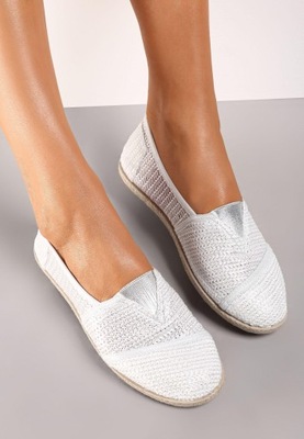 Srebrne Espadryle 39