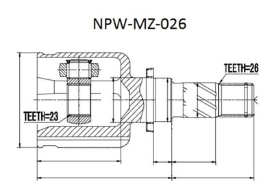 Шарнір внутрішній mazda 3 bk /atm/ 2.0 03- /лівий/ фото №1