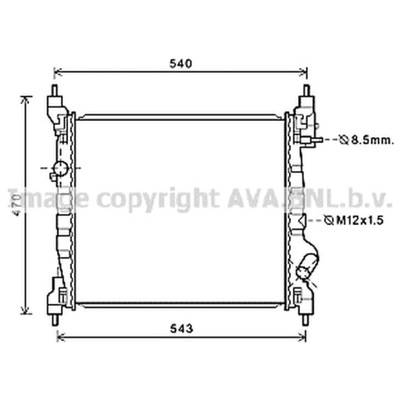 CHLODNICA, SISTEMA DE REFRIGERACIÓN DEL MOTOR AVA QUALITY COOLING DWA2141  