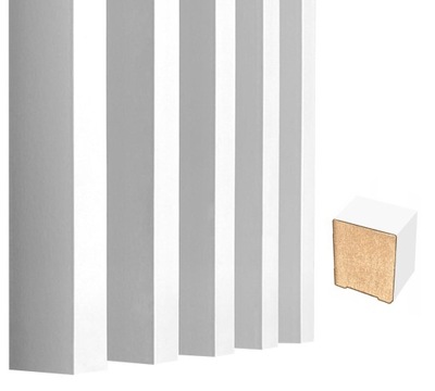 Lamele dekoracyjne ścienne 3D Biały Ś