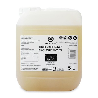 Ocet jabłkowy 5% niefiltrowany BIO 5 l - HoReCa (B