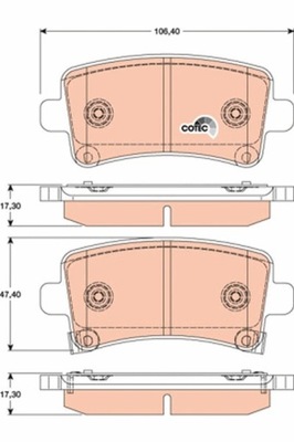 КОЛОДКИ ТОРМОЗНЫЕ OPEL ЗАД INSIGNIA 08- 1,6-2,0/CDTI GDB1784