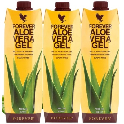 Forever Aloe Vera Gel sok z aloesu czysty 1L x3