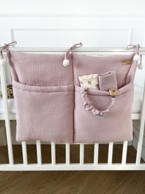 Organizer na łóżeczko "Pudrowy róż" Pastelier Dreams