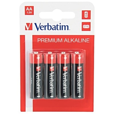 Bateria alkaliczna, AA, 1.5V, Verbatim, blistr,
