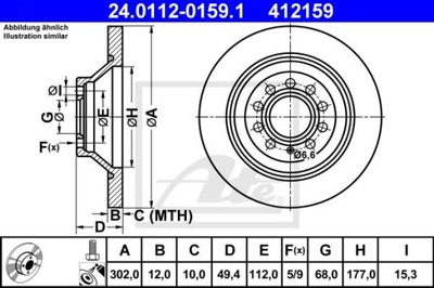 DISC BRAKE SET REAR LEFT/RIGHT AUDI A6 C6 2.0-4.2 05.04-08.11 - milautoparts-fr.ukrlive.com