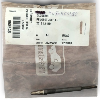 Peugeot 308 свеча накаливания 9686504380 фото №1