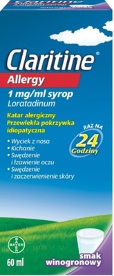 Claritine Allergy 1mg/ml syrop 60 ml Data ważności 01/2026