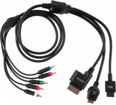 Kabel komponentowy do XBOX 360, PS1, PS2, PS3. Nintendo Wii, Wii U