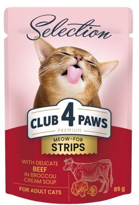 Club 4 Paws | Selection Premium | Wołowina w zupie brokułowej 85g