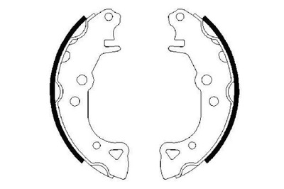 BRAKE SHOES BRAKE PEUGEOT 106 91-04 0 986 487 252 BOS  