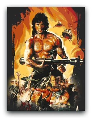Rambo - OBRAZ 60x40 - plakat Sylvester Stallone