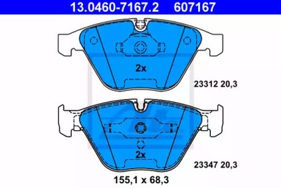 PADS BRAKE BMW ATE  