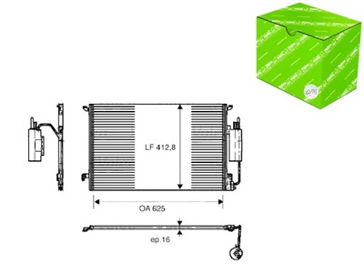 CONDENSADOR DE ACONDICIONADOR CADILLAC BLS SAAB 9-3 1.9D 2.8 09.04- VALEO  