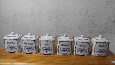 porcelanowe pojemniki kuchenne 6 sztuk język niemiecki