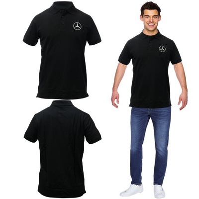 ORYGINALNA KOSZULKA KIEROWCY MERCEDES POLO T-SHIRT CZARNA ROZMIAR M