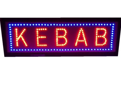 Reklama diodowa KEBAB 70x25 cm zewnętrzna NEON